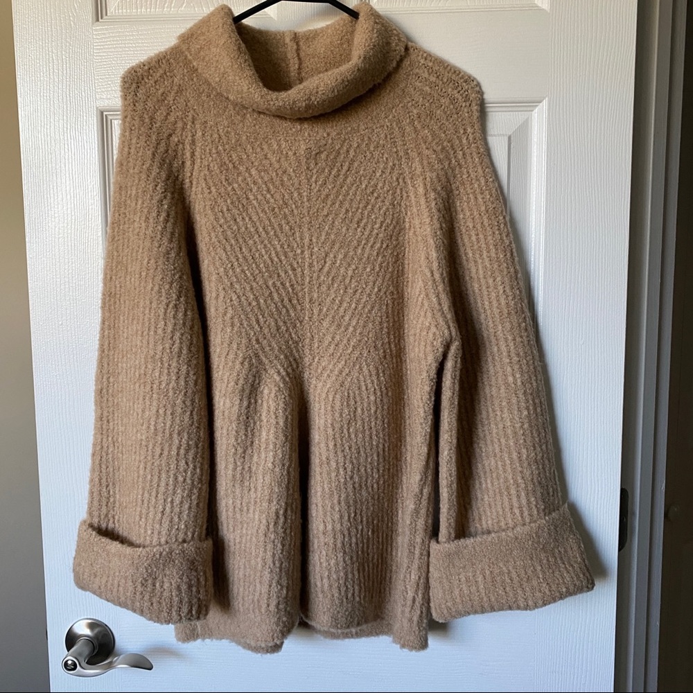 Theory Moving Rib Turtleneck Sweater, Light Natural - Picture 2 of 14
